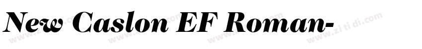 New Caslon EF Roman字体转换